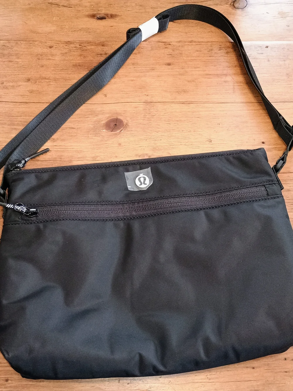 lululemon athletica Black Crossbody Sling Bag with Front Zip Pocket